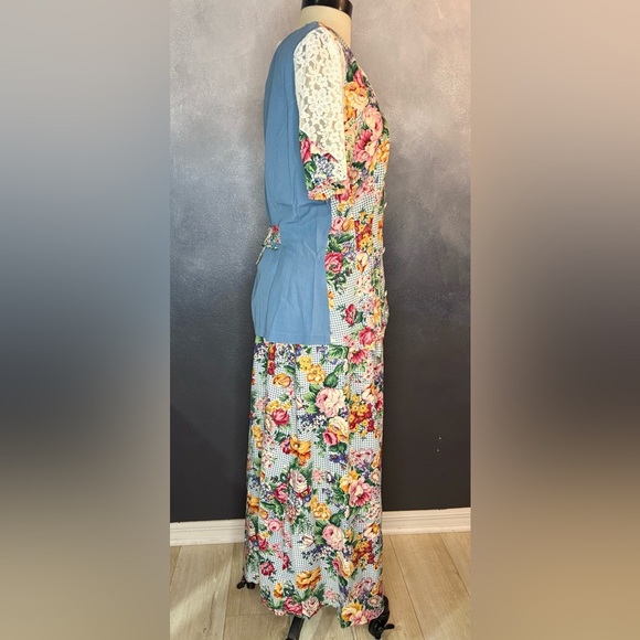 Vintage "Lacy Afternoon" Two-Piece Floral Dress Set by Shell Kepler – Size M - Picture 9 of 16